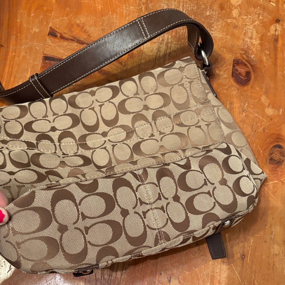 Brown Patterned Shoulder Bag - image 5